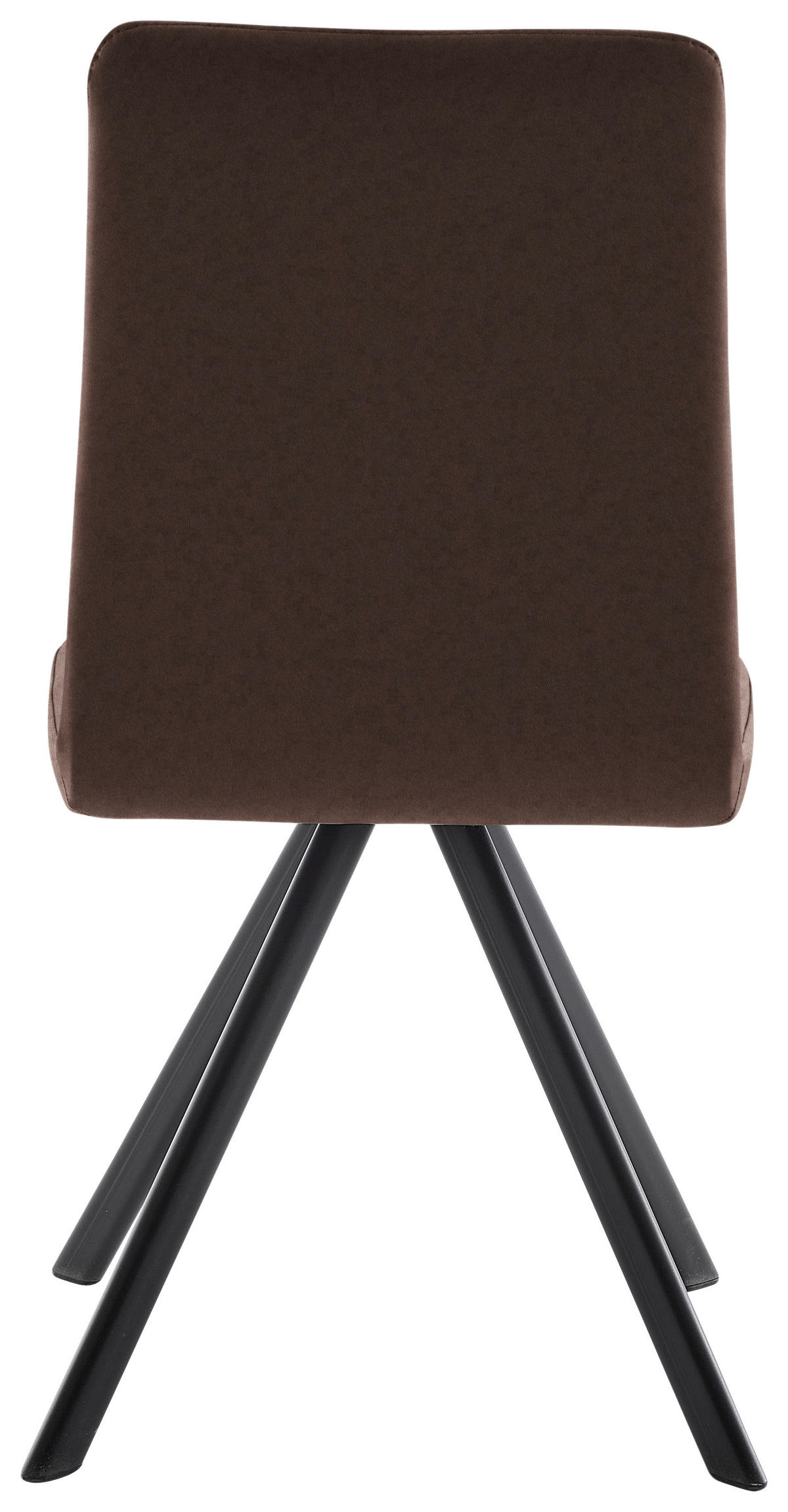 STUHL  in Eisen Lederlook, Mikrofaser Metall, Textil  - Hellbraun/Schwarz, MODERN, Textil/Metall (47/92/60cm) - Cantus