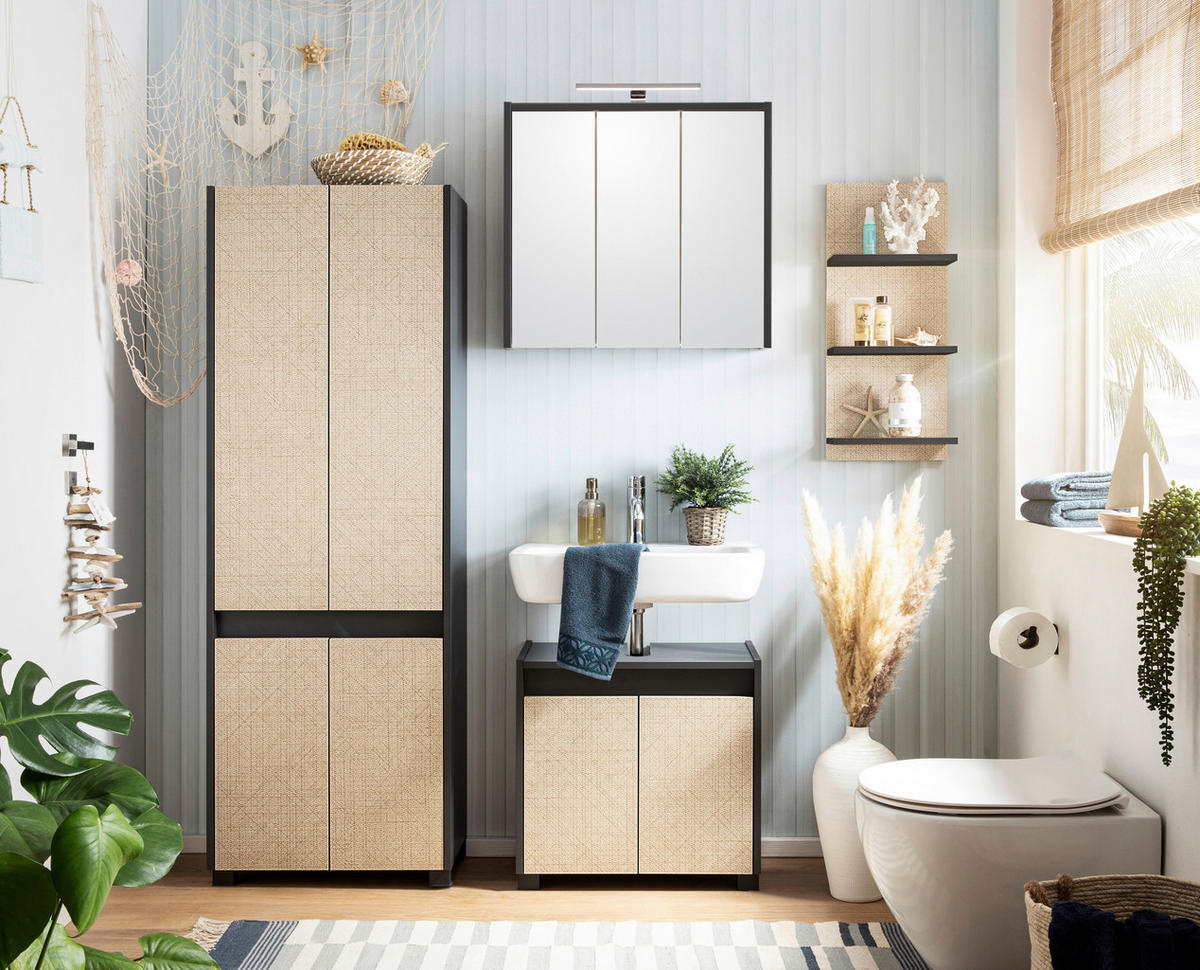 REGAL Anthrazit, Beige  - Anthrazit/Beige, MODERN, Holzwerkstoff (30,3/70,2/17,45cm) - MID.YOU