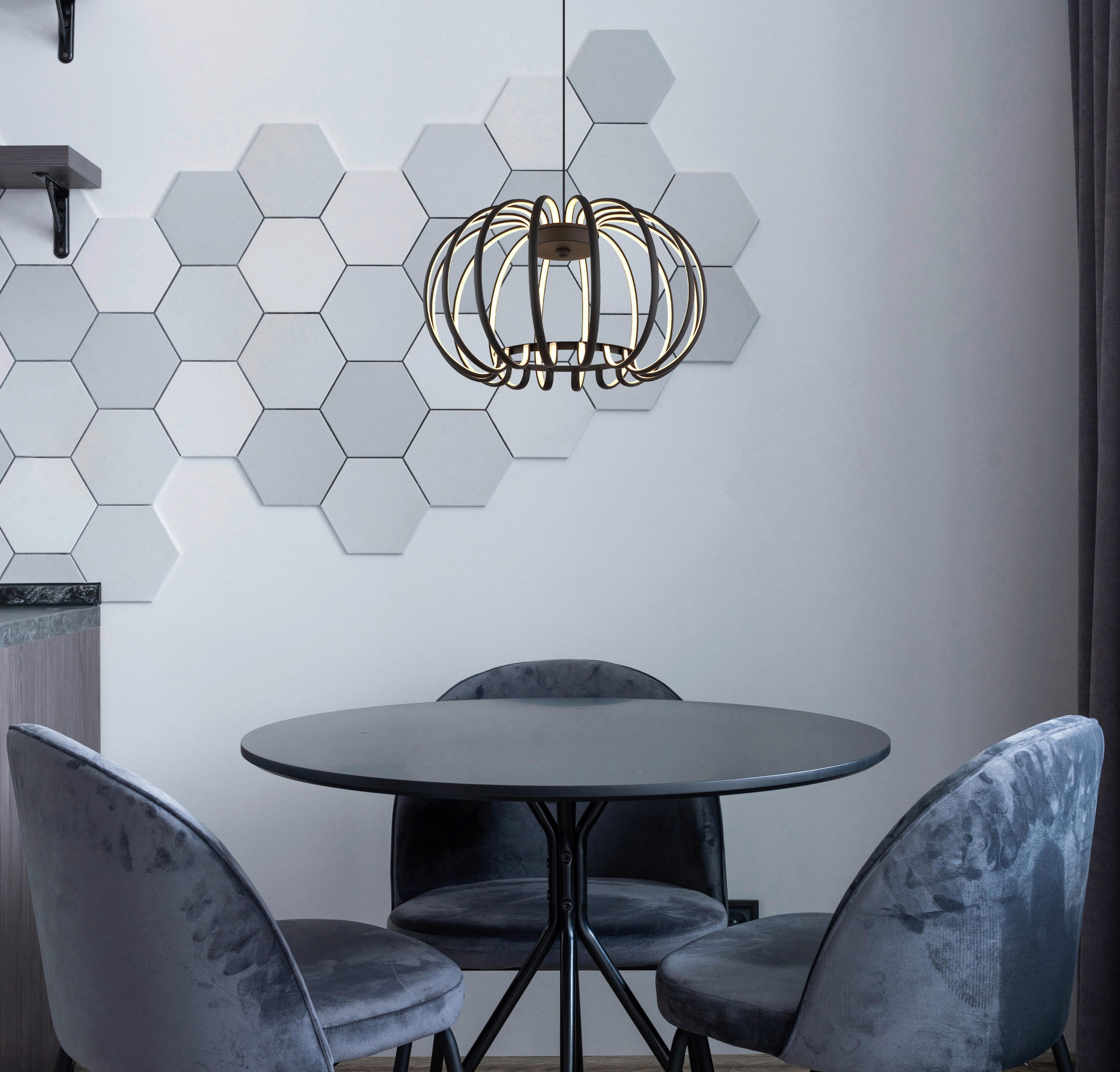 LED-HÄNGELEUCHTE 40/120 cm  - Schwarz/Weiß, Design, Kunststoff/Metall (40/120cm) - Globo