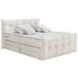 BOXSPRINGBETT 180/200 cm  in Creme  - Creme/Schwarz, Basics, Holzwerkstoff/Kunststoff (180/200cm) - Esposa
