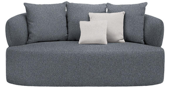 2-SITZER-SOFA in Bouclé Grau  - Schwarz/Altrosa, MODERN, Kunststoff/Textil (177/86/105cm) - Hom`in