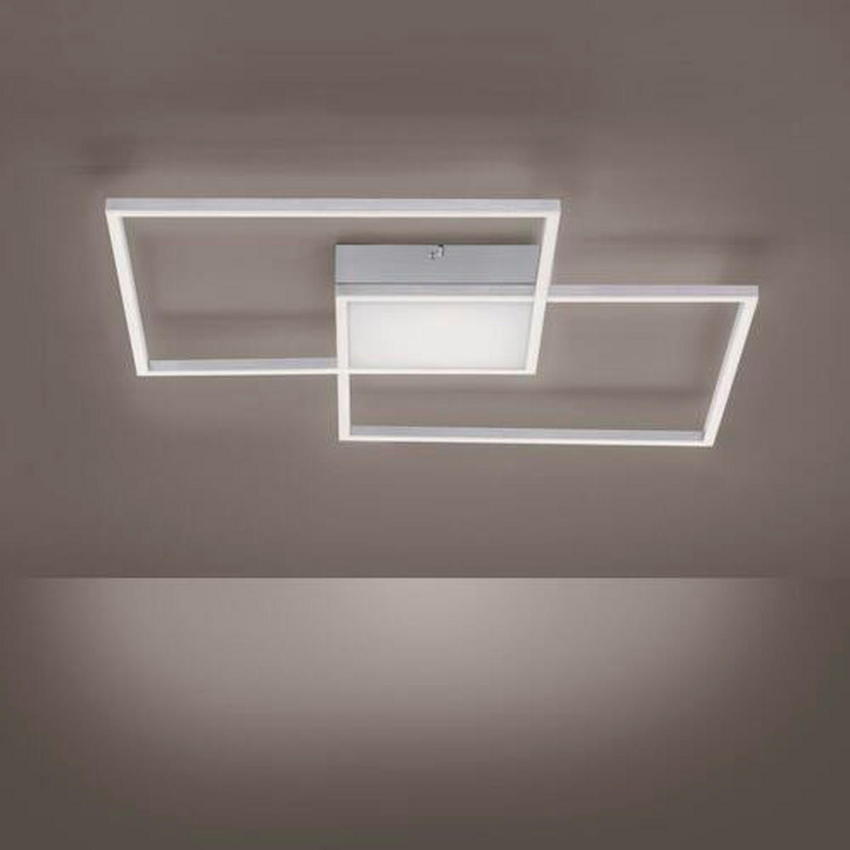 LED-Deckenleuchte 60/60/5,3 cm   - Silberfarben, Design, Kunststoff/Metall (60/60/5,3cm)
