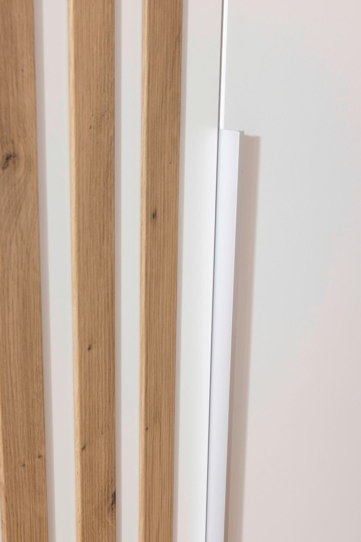 DREHTÜRENSCHRANK 181/210/54 cm 4-türig Weiß, Eiche Artisan  - Alufarben/Weiß, MODERN, Holzwerkstoff/Metall (181/210/54cm) - Rauch Möbel
