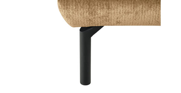 ECKSOFA Hellbraun Chenille Kopfteilverstellung, Sitztiefenverstellung  - Hellbraun/Schwarz, Design, Textil/Metall (307/243cm) - Xora