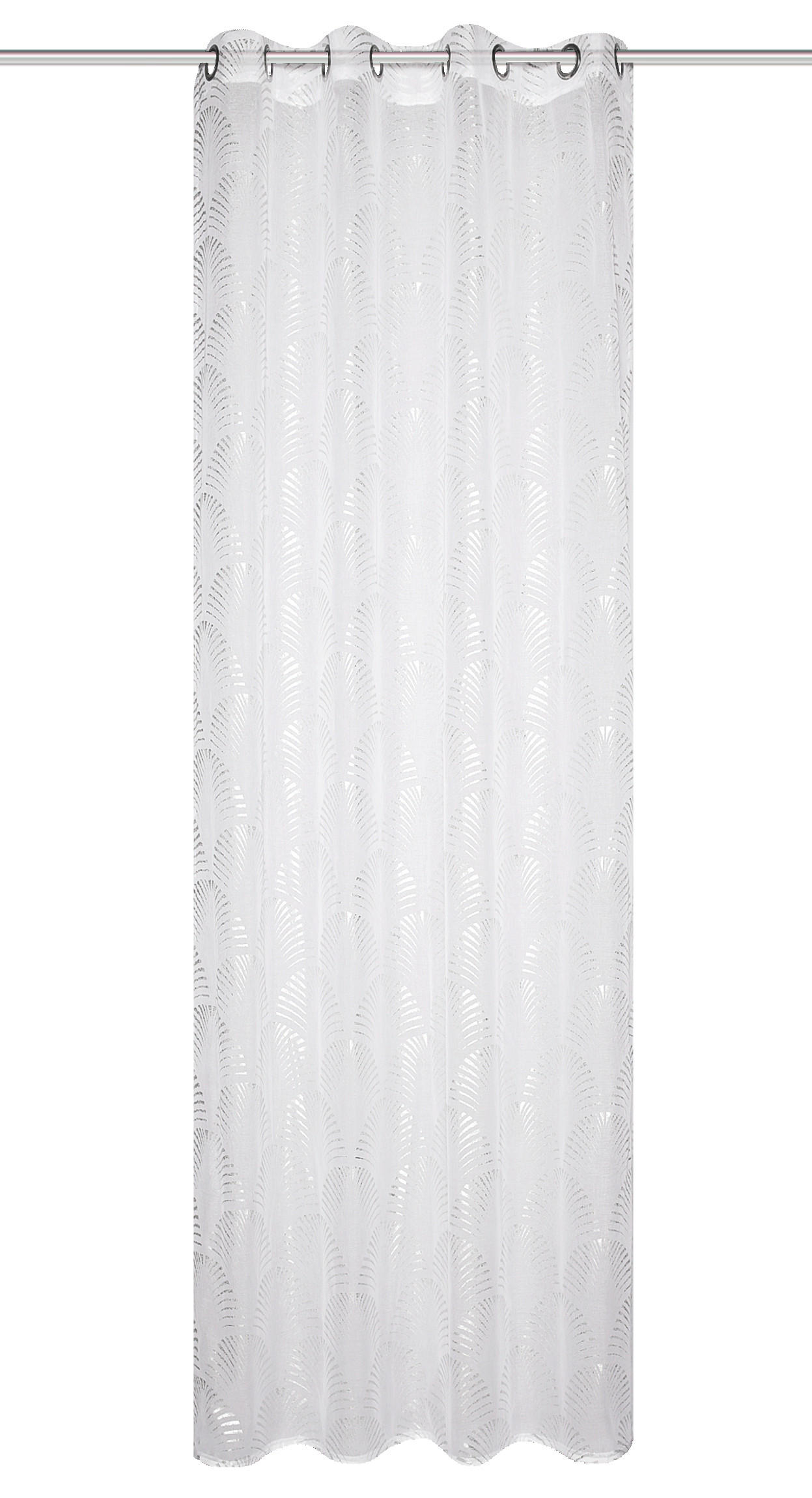 ÖSENVORHANG transparent  - Silberfarben, Basics, Textil (140/245cm) - Schmidt W. Gmbh