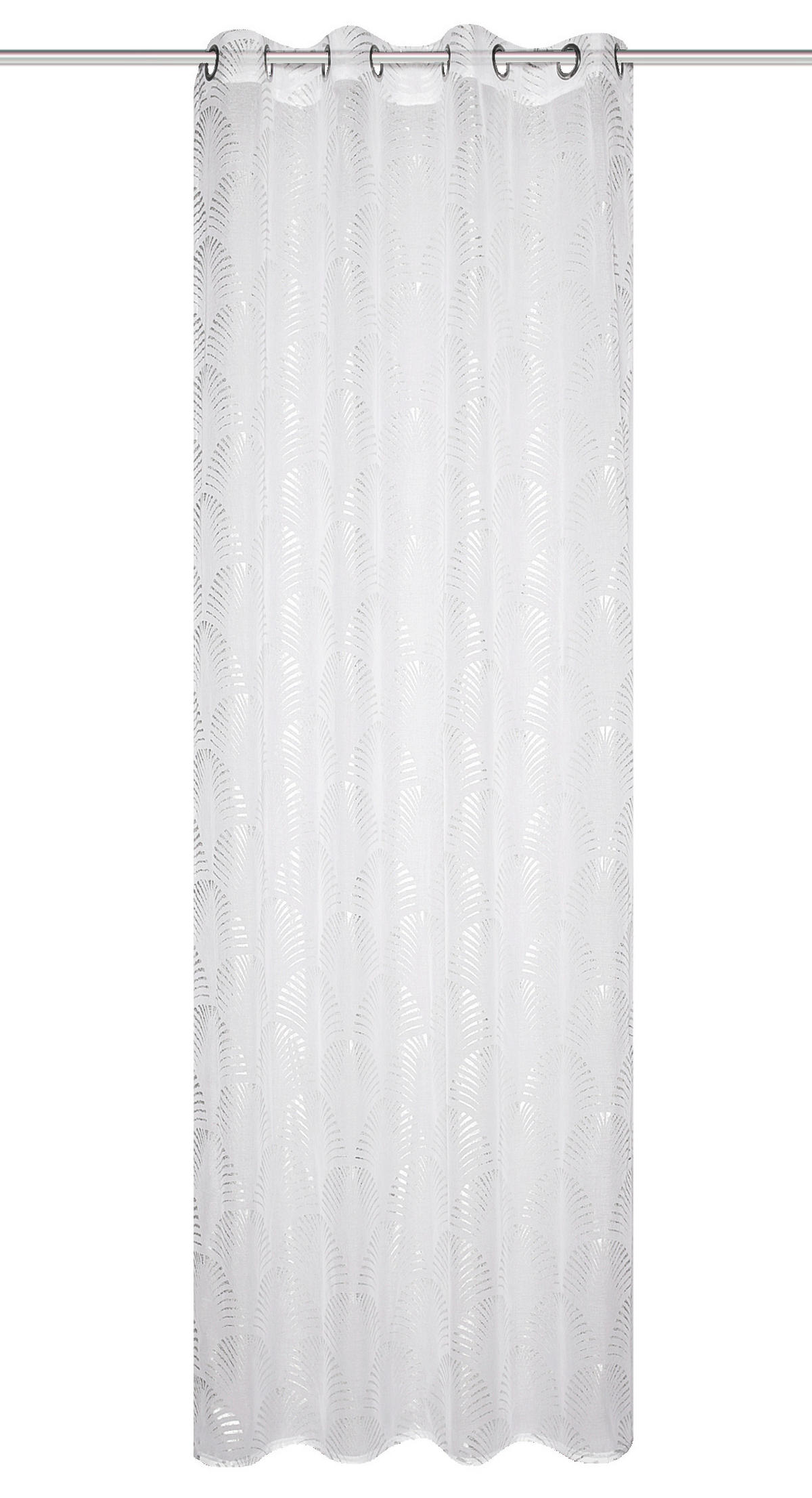 ÖSENVORHANG transparent  - Silberfarben, Basics, Textil (140/245cm) - Schmidt W. Gmbh