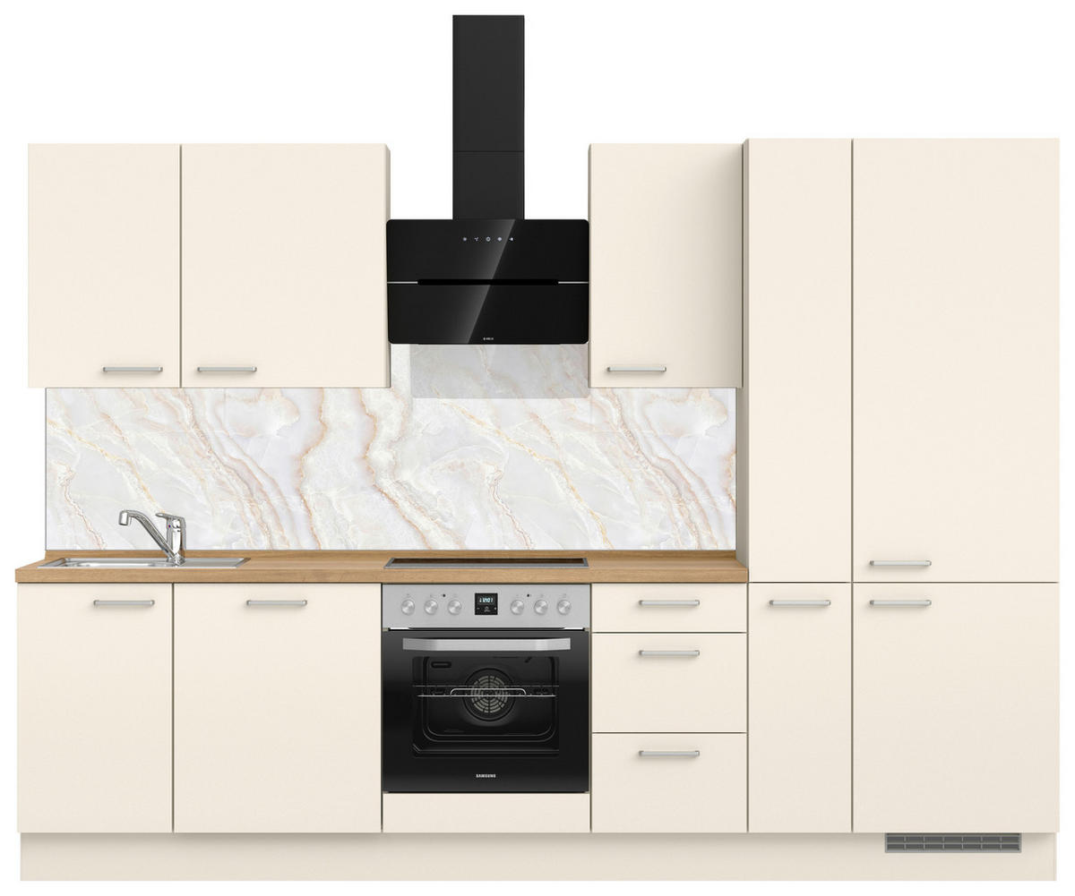 KÜCHENRÜCKWAND  - Sandfarben/Beige, Basics, Kunststoff/Metall (210/63,7/0,6cm) - Fani