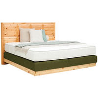 BOXSPRINGBETT 180/200 cm  in Grün, Zirbelkieferfarben  - Zirbelkieferfarben/Grün, Natur, Holz/Textil (180/200cm) - Valnatura