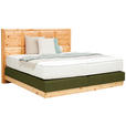 BOXSPRINGBETT 180/200 cm  in Grün, Zirbelkieferfarben  - Zirbelkieferfarben/Grün, Natur, Holz/Textil (180/200cm) - Valnatura