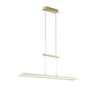 LED-HÄNGELEUCHTE 115,00/14,50/93-151 cm    - Messingfarben, Design, Metall (115,00/14,50/93-151cm) - Fischer & Honsel