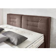 BOXSPRINGBETT 180/200 cm  in Braun  - Chromfarben/Braun, KONVENTIONELL, Textil (180/200cm) - Dieter Knoll