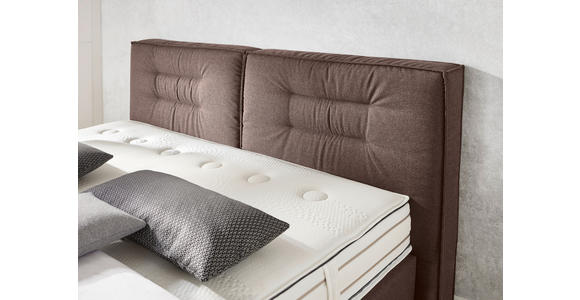 BOXSPRINGBETT 180/200 cm  in Braun  - Chromfarben/Braun, KONVENTIONELL, Textil (180/200cm) - Dieter Knoll