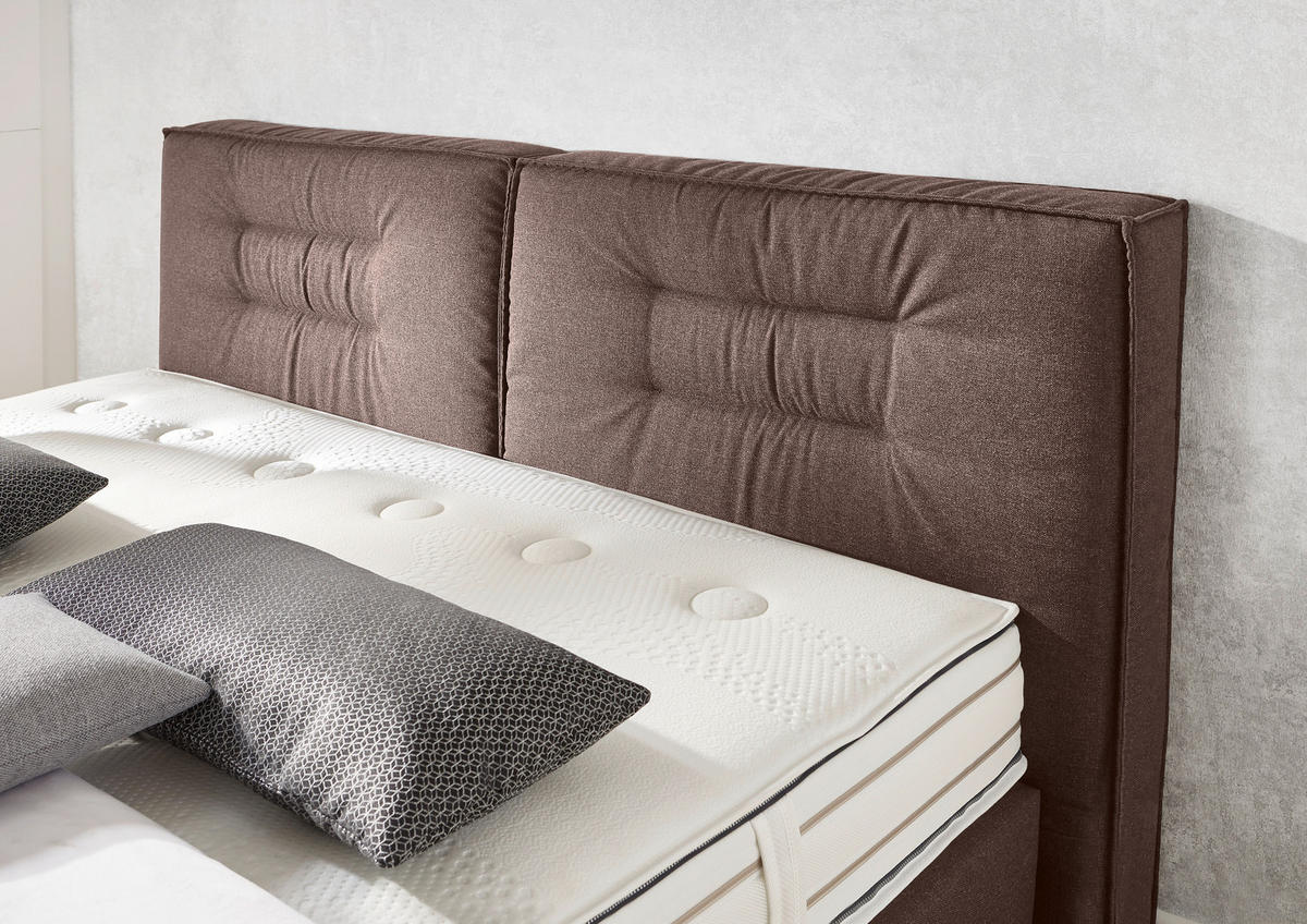BOXSPRINGBETT 180/200 cm  in Braun  - Chromfarben/Braun, Konventionell, Textil (180/200cm) - Dieter Knoll