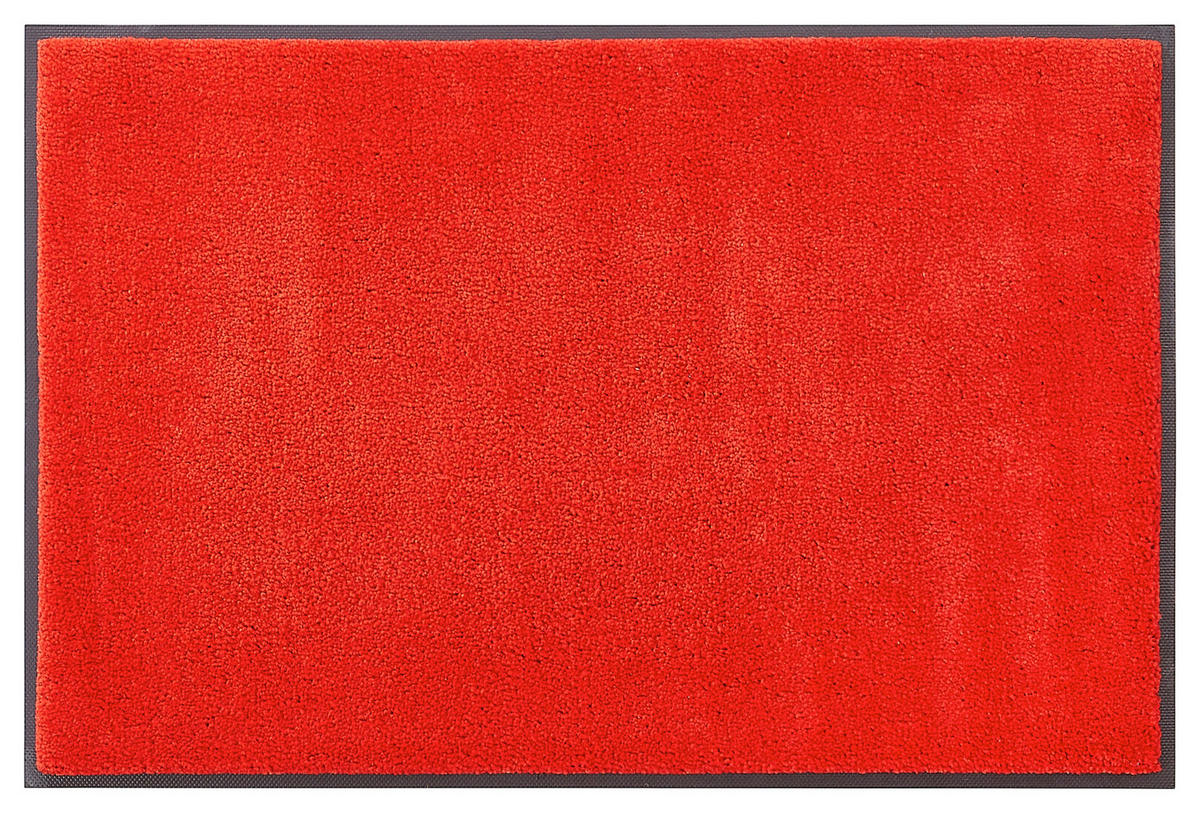 FUßMATTE  40/60 cm  Rot  - Rot, KONVENTIONELL, Kunststoff/Textil (40/60cm) - wash+dry