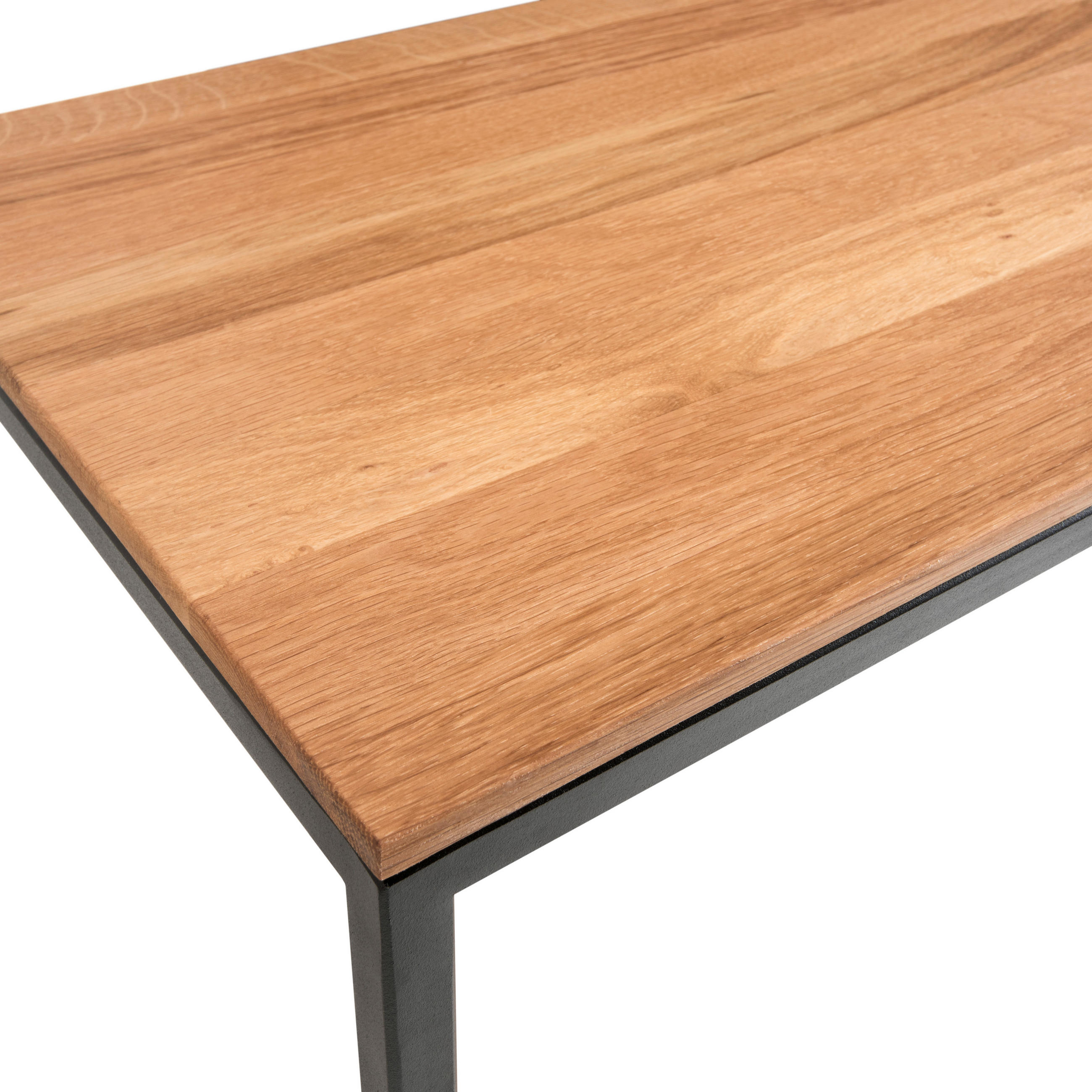 COUCHTISCH in Holz 65/65/41,5 cm  - Eichefarben/Schwarz, Design, Holz/Metall (65/65/41,5cm) - Johann Jakob