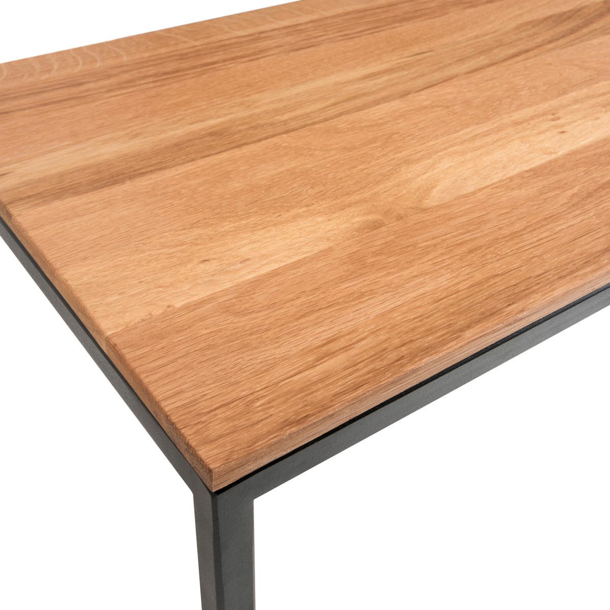 COUCHTISCH in Holz, Metall 100/60/41 cm  - Eichefarben/Schwarz, Design, Holz/Metall (100/60/41cm) - Johann Jakob