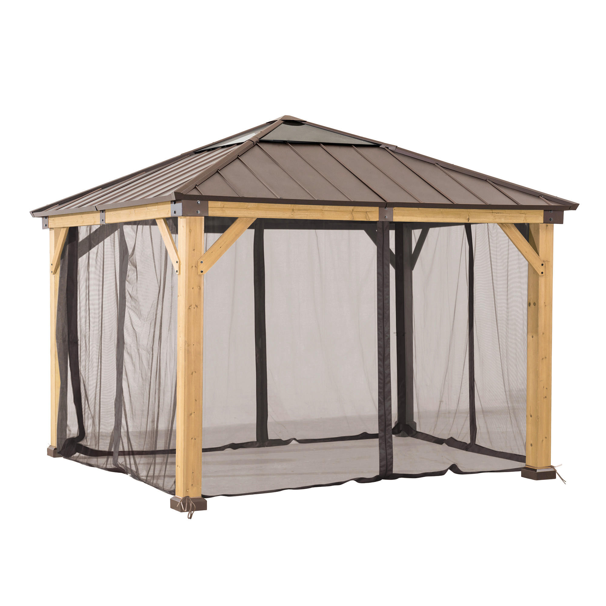 PAVILLON-SEITENTEIL   - Braun, Basics, Textil (310/220cm)