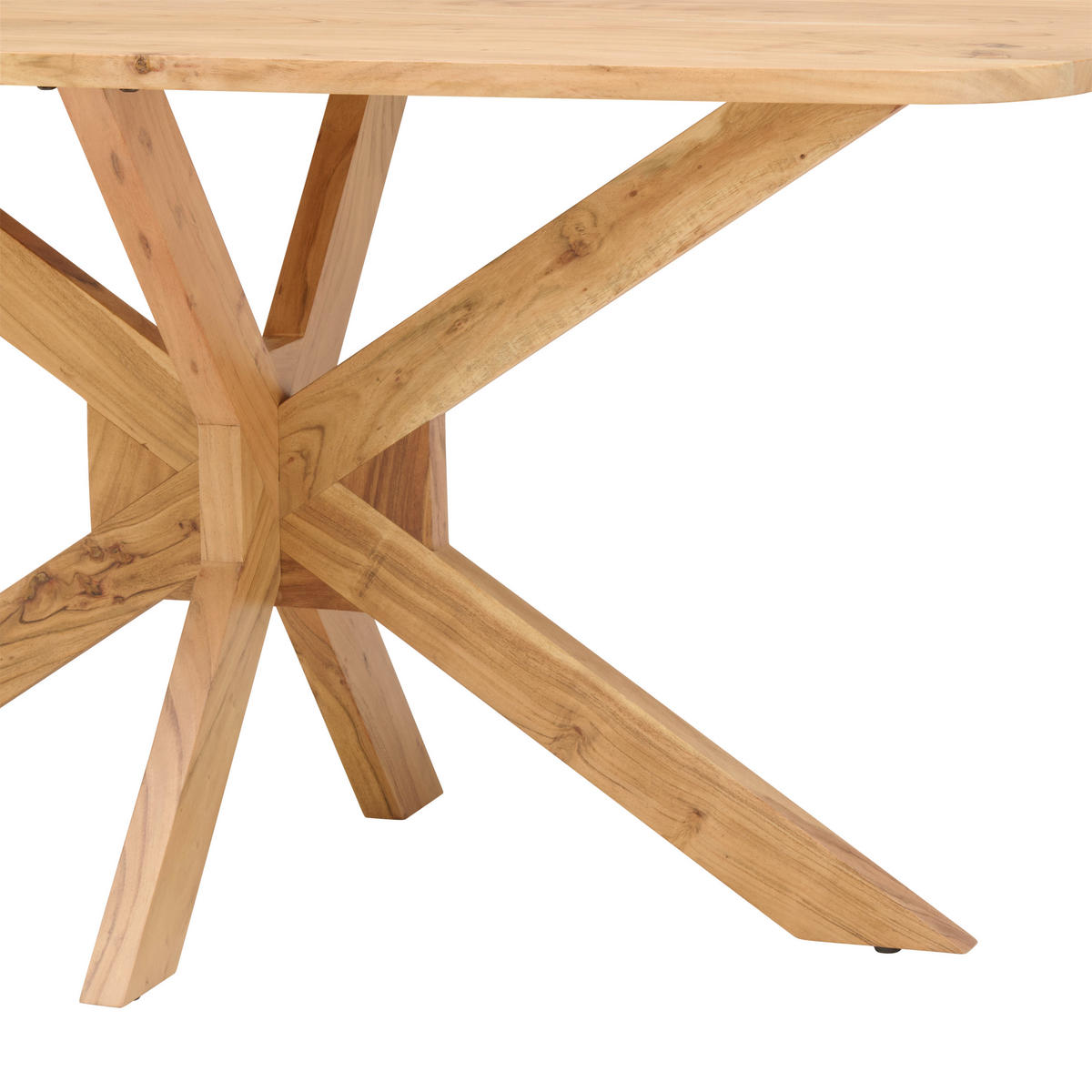 ESSTISCH in Holz, Metall  - Akaziefarben, MODERN, Holz/Metall (160/85/76cm) - MID.YOU