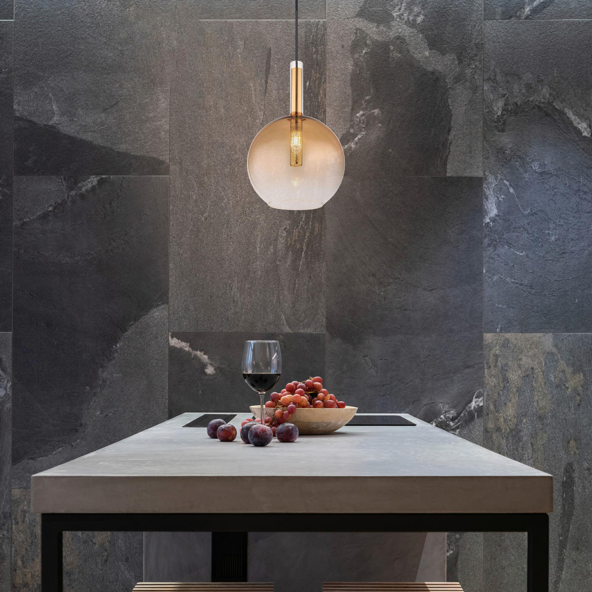 HÄNGELEUCHTE 18/120 cm    - Klar/Messingfarben, Design, Glas/Metall (18/120cm) - Globo