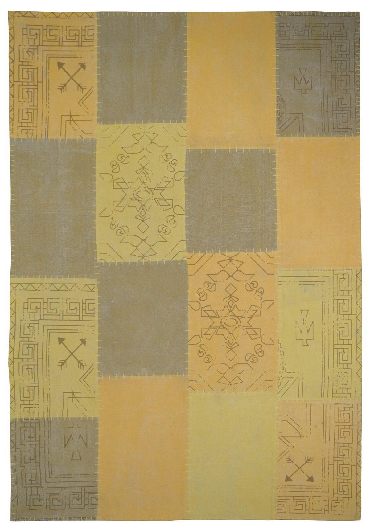 FLACHWEBETEPPICH 120/170 cm Lyrical  - Gelb/Multicolor, Basics, Textil (120/170cm) - Novel