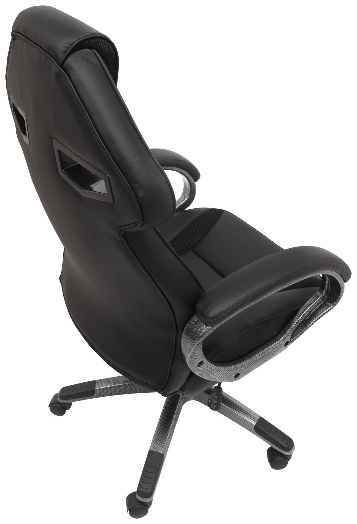GAMINGSTUHL Grau, Schwarz Metall, Kunststoff, Textil   - Schwarz/Grau, Design, Kunststoff/Textil (65/117-127/72cm) - Xora