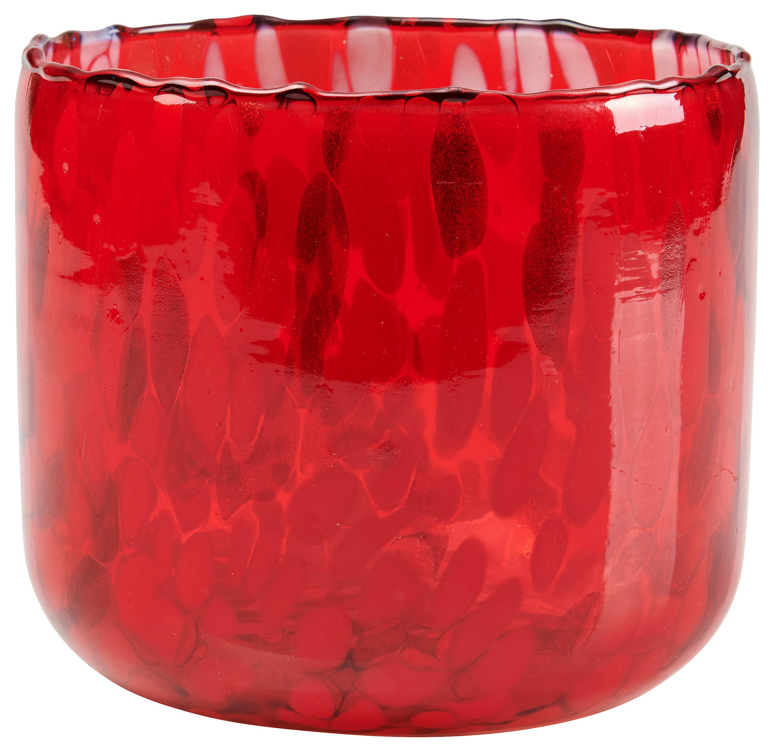 LJUSLYKTA - röd, Klassisk, glas (11cm)