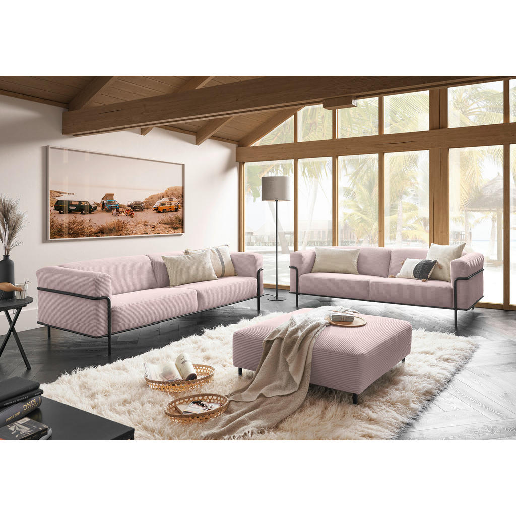 Thumbnail - Johann Jakob Hocker, Rosa, Textil, quadratisch, 100x41x100 cm, Goldenes M, Dgm, Fußauswahl, Lederauswahl, Stoffauswahl, ...