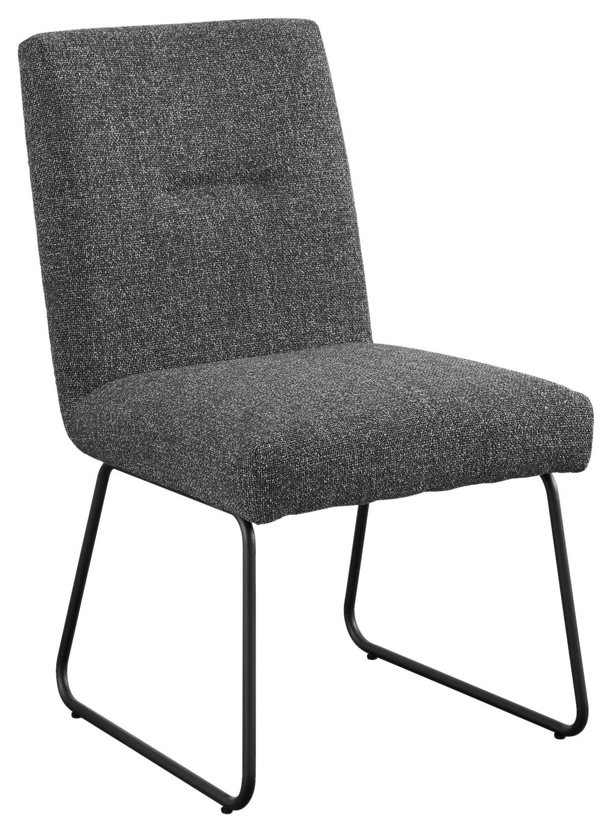 STUHL - Anthrazit/Schwarz, Design, Textil/Metall (51,5/92,5/65cm) - SetOne by Musterring