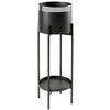VÄXTKRUKA 28,5/83 cm  - silver/svart, Trend, metall (28,5/83cm) - Ambia Home