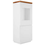 VITRINE in furniert Eiche Weiß, Erlefarben  - Erlefarben/Weiß, MODERN, Holz/Holzwerkstoff (57/143/40cm) - Carryhome