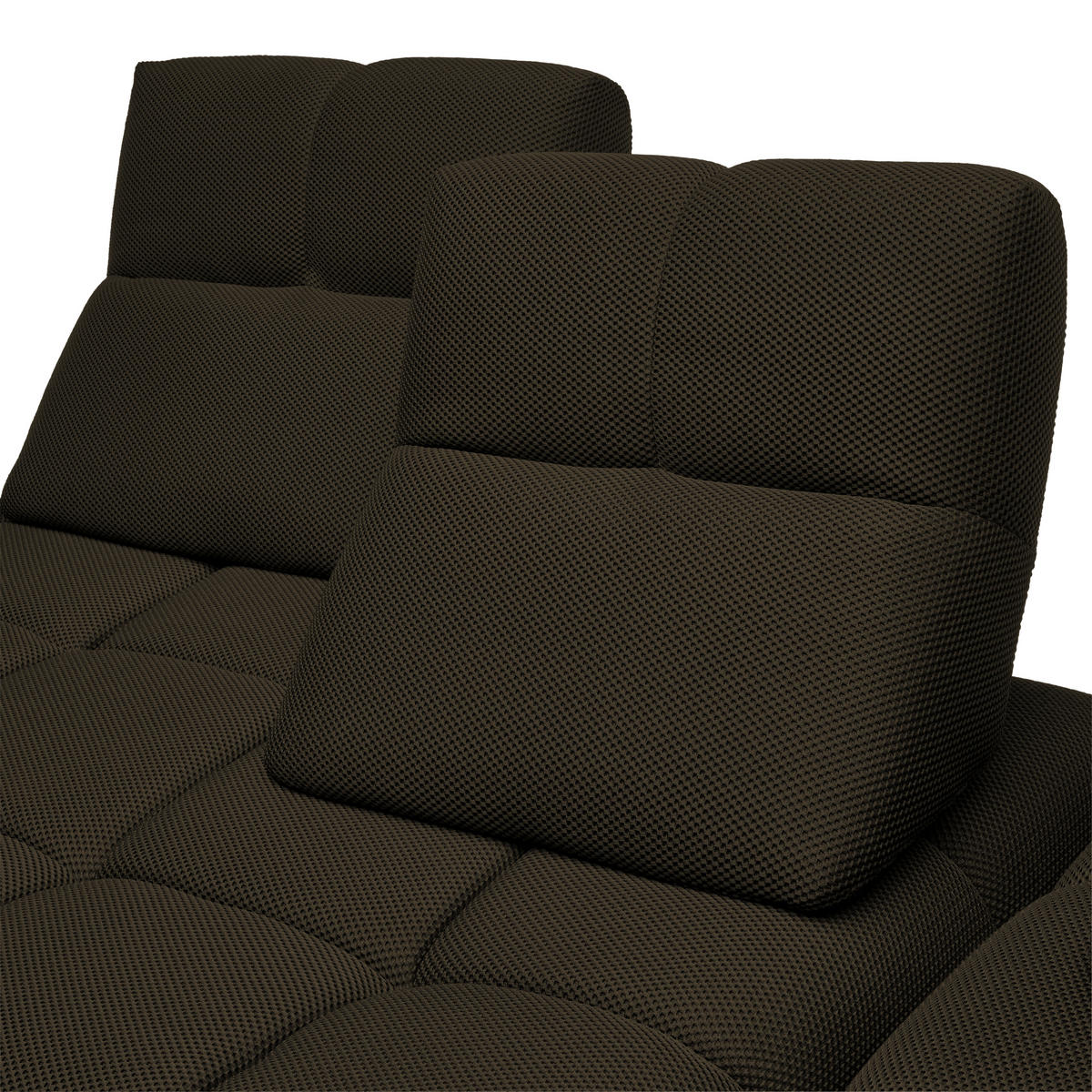 ECKSOFA  in Struktur Anthrazit  313/233 cm  - Anthrazit/Schwarz, Design, Kunststoff/Textil (313/233cm) - Belluti