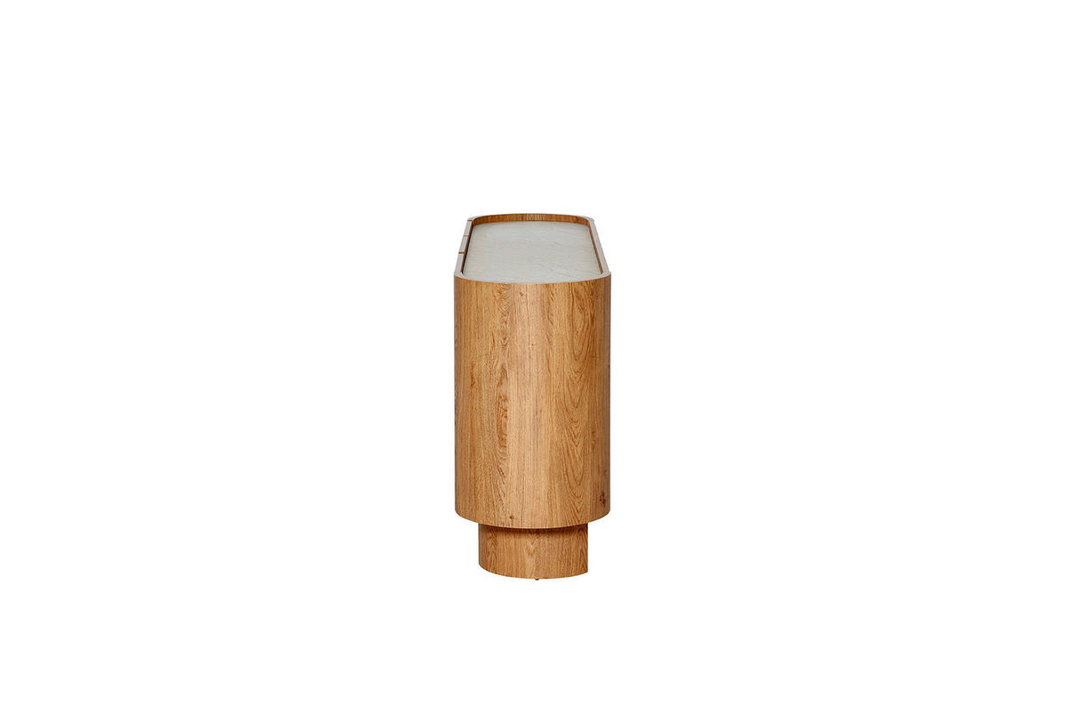 SIDEBOARD 160/74/38 cm  in Weiss, Eichefarben  - Weiss/Eichefarben, Modern, Holzwerkstoff (160/74/38cm) - Livetastic