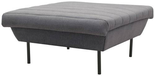 HOCKER in Textil Blaugrau  - Blaugrau/Schwarz, Design, Textil/Metall (90/45/105cm) - LOOKS by W.Joop