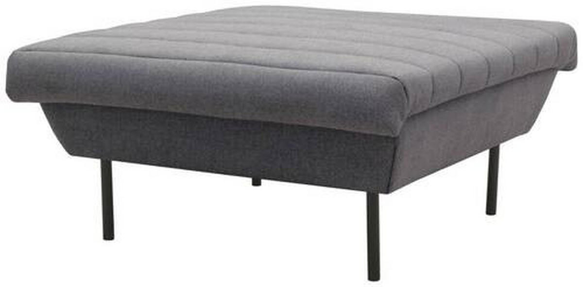 HOCKER Blaugrau  - Blaugrau/Schwarz, Design, Textil/Metall (90/45/105cm) - LOOKS by W.Joop