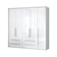 ORMAR SA KLASIČNIM VRATIMA bela, bela visoki sjaj  232/226/60 cm  - bela visoki sjaj/bela, Dizajnerski, pločasti materijal/plastika (232/226/60cm)