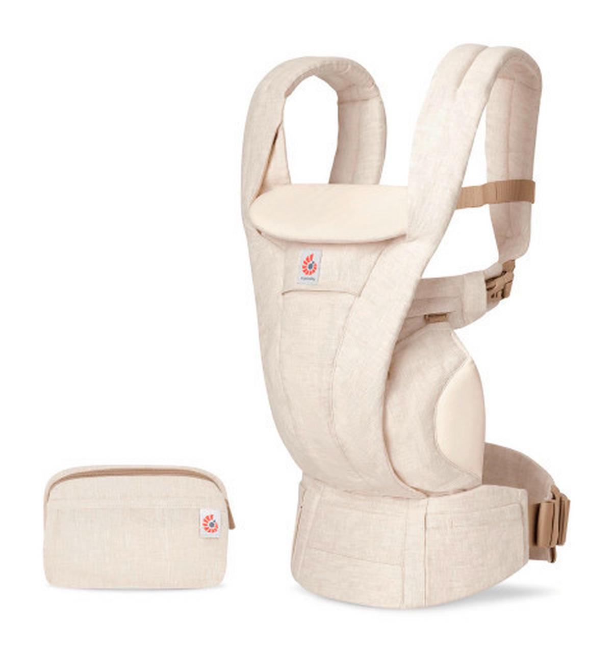 KENGUR NOSILJKA  Omni Deluxe Linen  - ecru, Osnovno, tekstil (26.5/27.5/14.8cm) - Ergo Baby