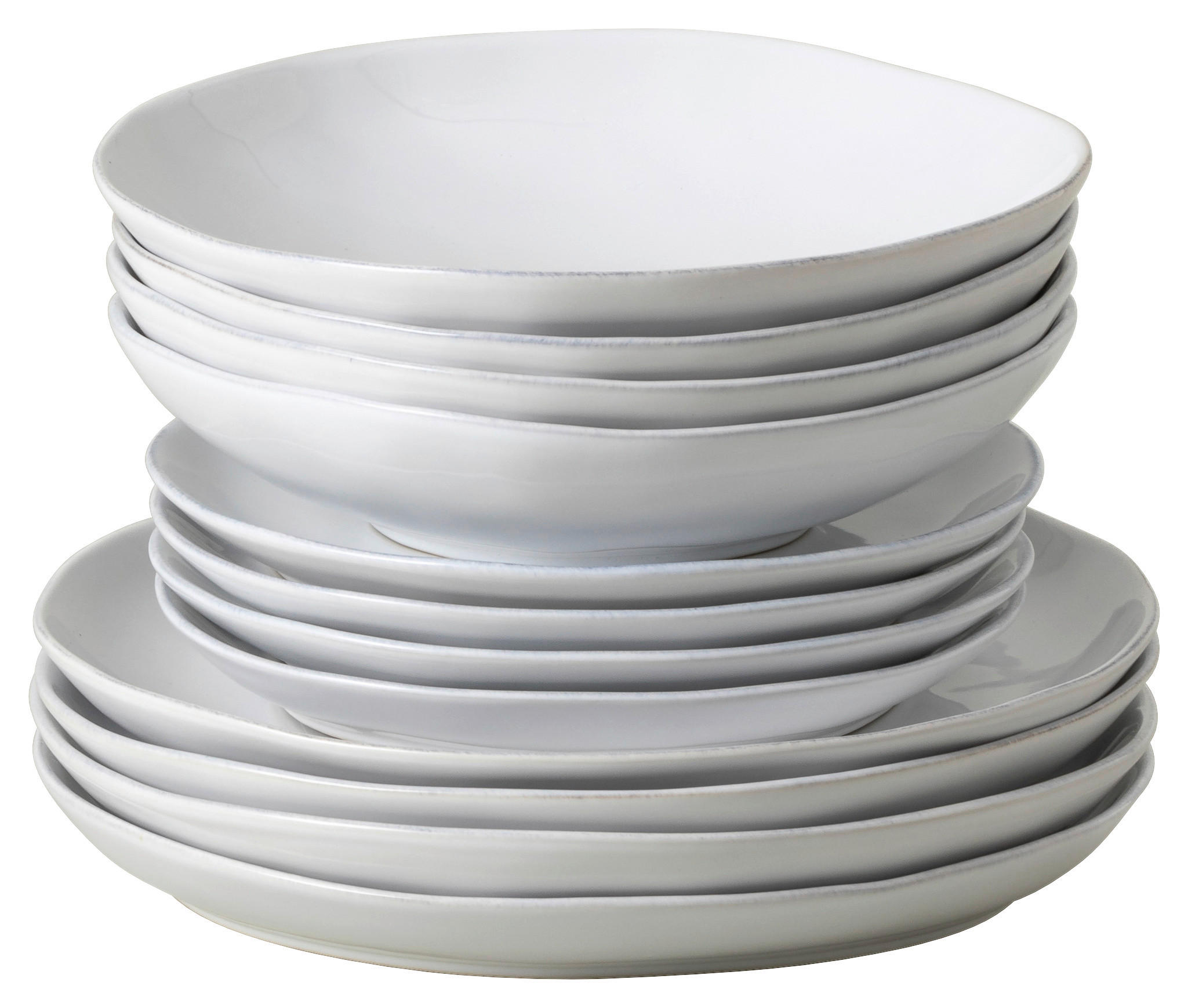 KOMBISERVICE Weiß LIVIA 12-teilig 4 Personen  - Weiß, Basics, Keramik - Costa Nova