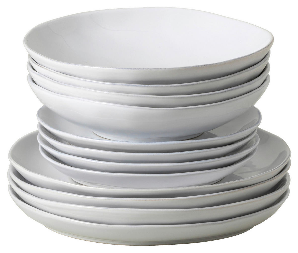 KOMBISERVICE Weiß LIVIA 12-teilig 4 Personen  - Weiß, Basics, Keramik - Costa Nova