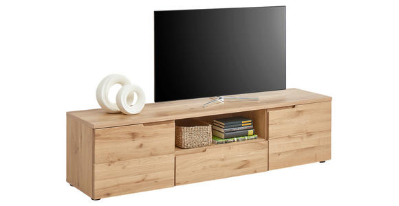 LOWBOARD 165/42/40 cm  - Eichefarben/Silberfarben, Design, Holz/Holzwerkstoff (165/42/40cm) - Linea Natura