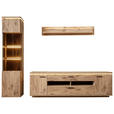 WOHNWAND 3-teilig  in Eichefarben  270/208/50 cm  - Eichefarben/Anthrazit, KONVENTIONELL, Glas/Holzwerkstoff (270/208/50cm) - Cantus