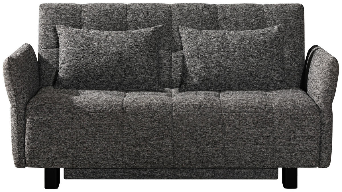 SCHLAFSOFA Anthrazit  - Anthrazit/Schwarz, Design, Textil/Metall (145/92/102cm) - Novel