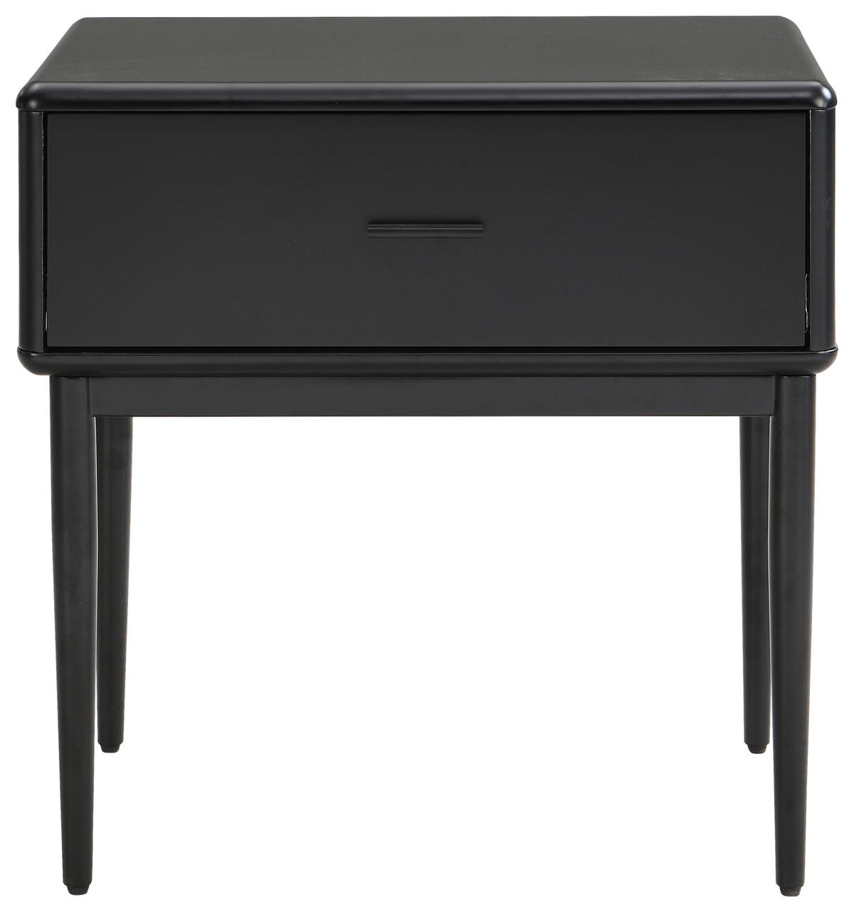NOPTIERĂ in negru  - negru, Modern, metal/material pe bază de lemn (54/55/40cm) - Livetastic