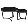 COUCHTISCH 68,5/68,5/43 cm rund Schwarz  - Schwarz, KONVENTIONELL, Stein/Metall (68,5/68,5/43cm) - MID.YOU