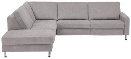 ECKSOFA in Mikrofaser Alufarben  - Alufarben, Design, Textil/Metall (242/275cm) - Dieter Knoll