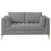 2-SITZER-SOFA in Bouclé Taupe  - Taupe/Naturfarben, Design, Holzwerkstoff/Textil (110/95/85cm) - MID.YOU