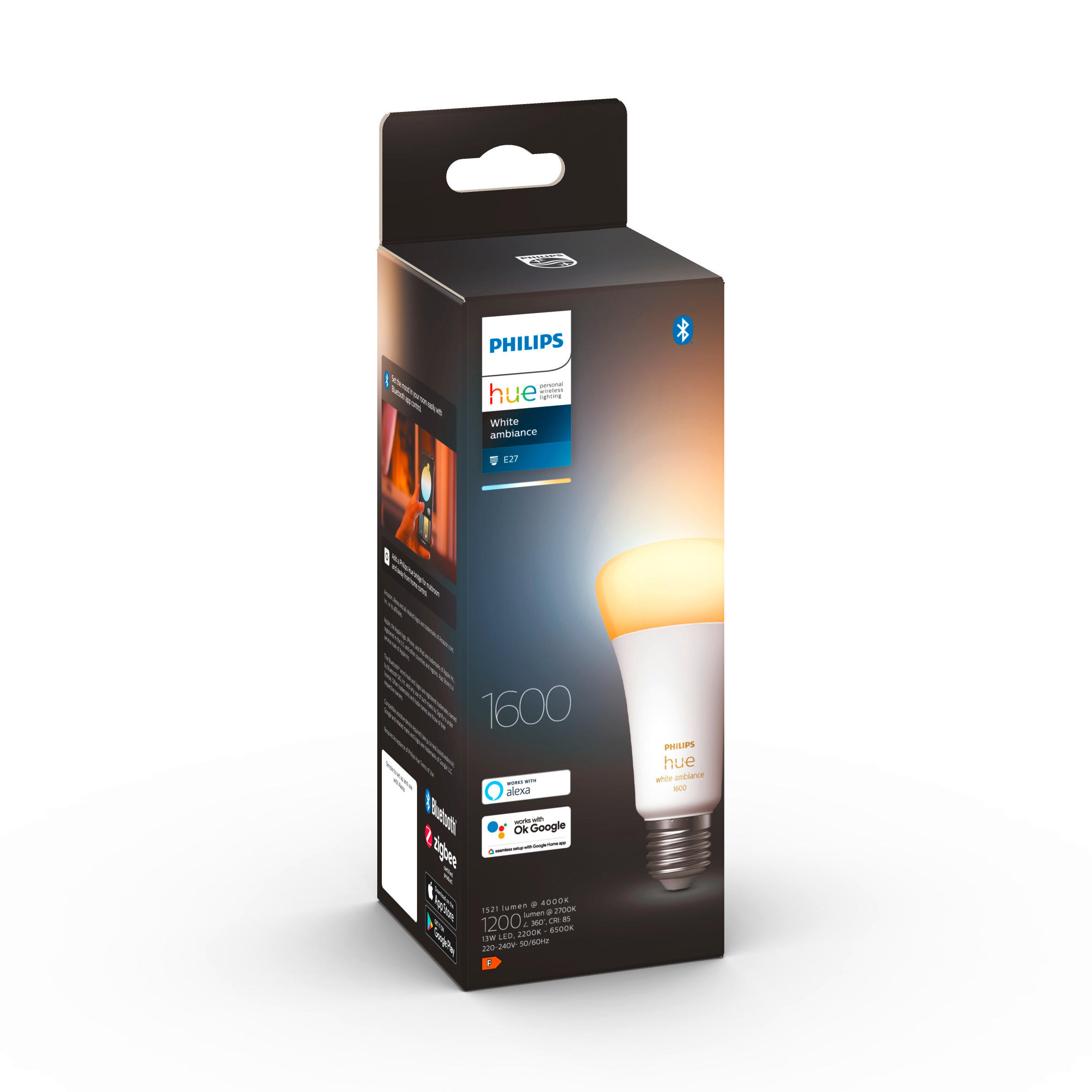 LED-LEUCHTMITTEL   E27 13 W  - Weiß, Basics, Kunststoff (6,5/13,7cm) - Philips HUE