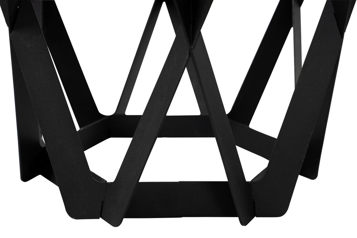 BEISTELLTISCH 50/50/50 cm Grau rund  - Schwarz/Grau, Basics, Glas/Metall (50/50/50cm)