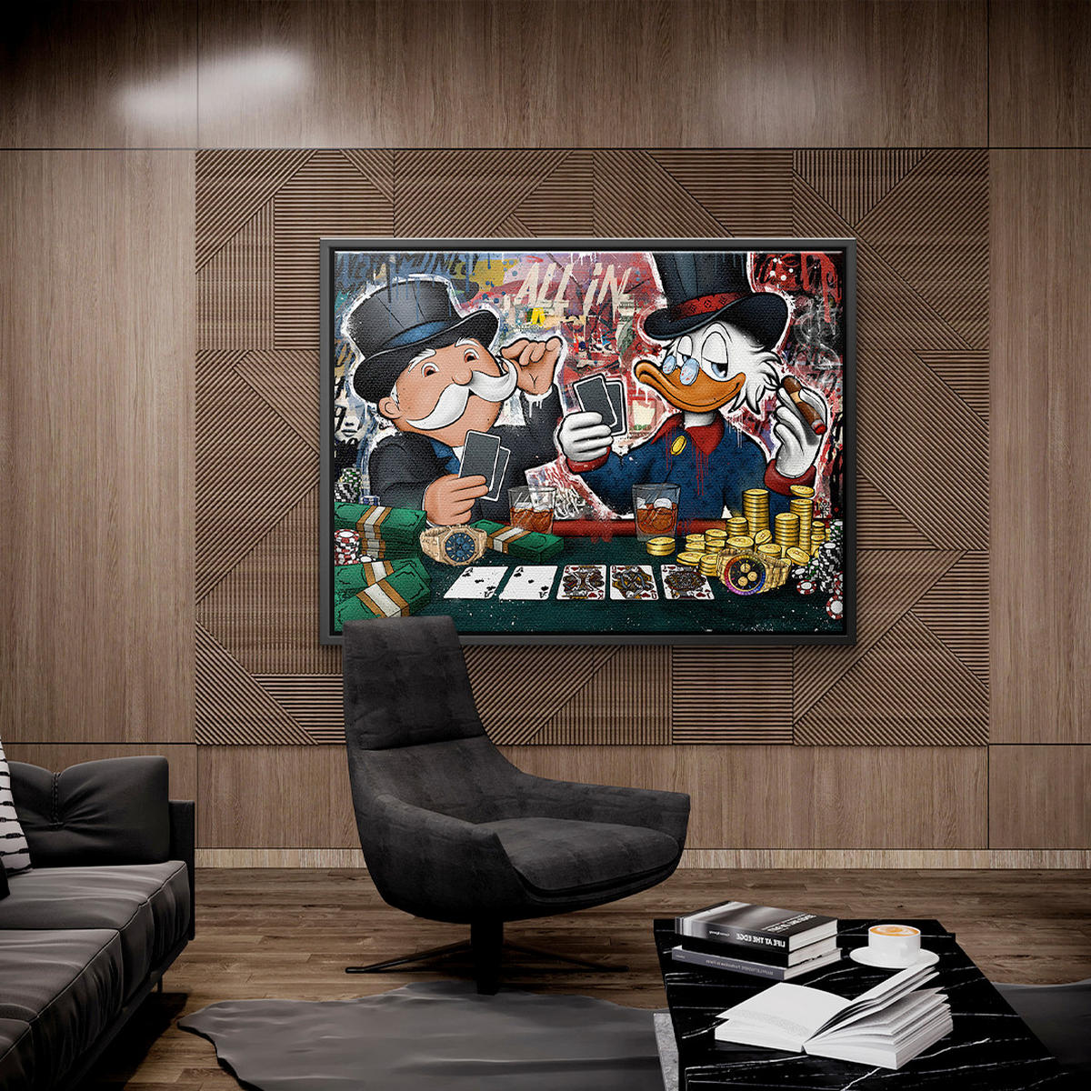 KUNSTDRUCK  - Multicolor, Design, Holz (120x90cm)