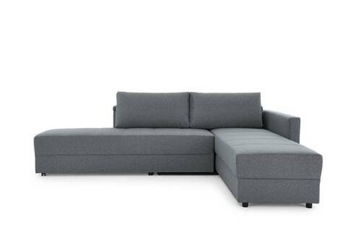 ECKSOFA LOOKS III Dunkelgrau Webstoff  - Dunkelgrau/Schwarz, Design, Kunststoff/Textil (229/287cm) - LOOKS by W.Joop