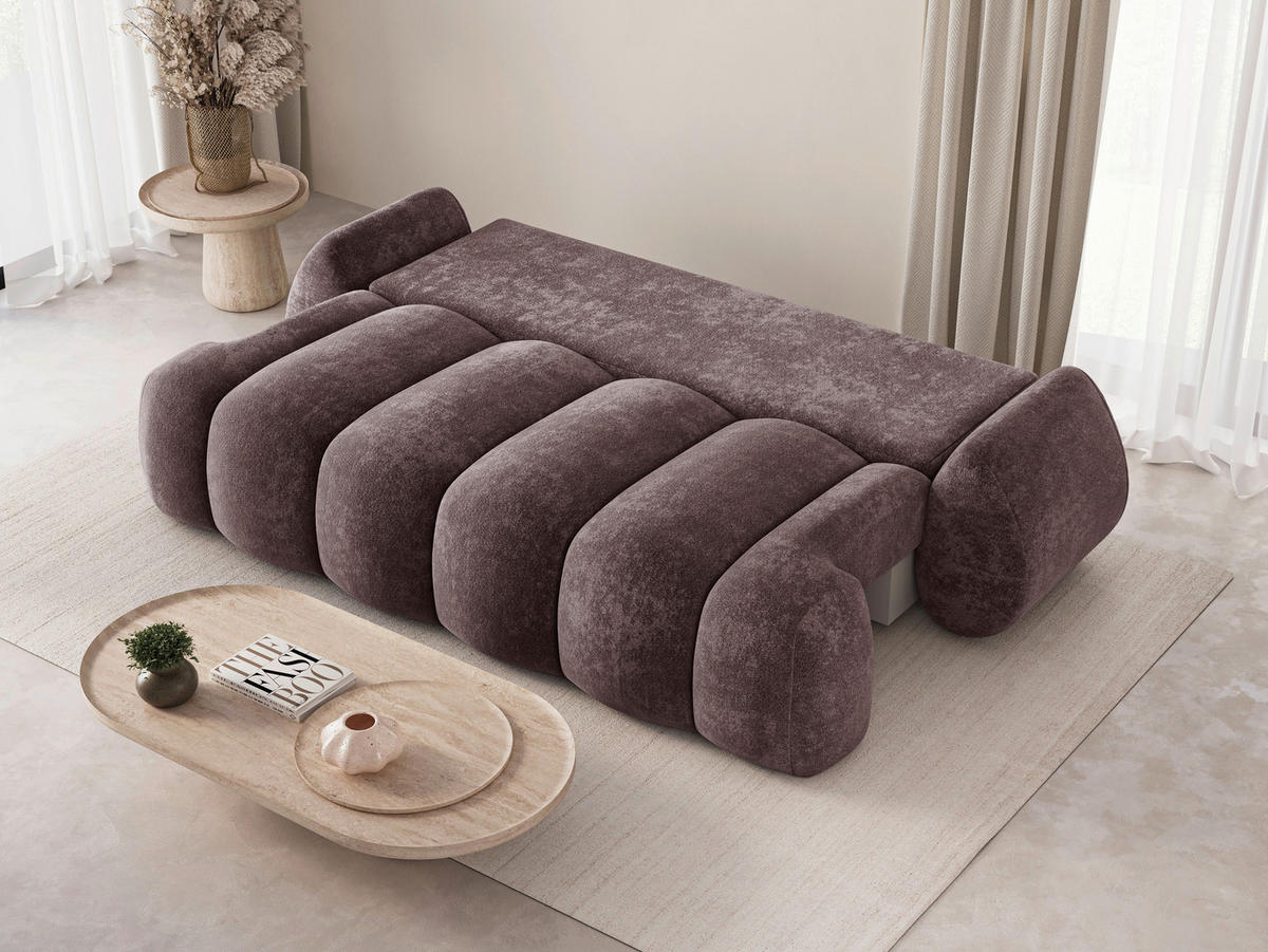 SCHLAFSOFA Bordeaux  - Bordeaux/Schwarz, Design, Kunststoff/Textil (270/103/113cm) - MID.YOU